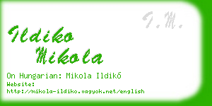 ildiko mikola business card